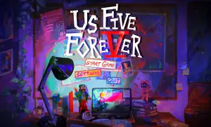 GOG darmowe gry: "Us Five Forever" – menu gry z opcjami "Start Game", "Settings", "Quit".