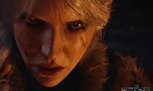 Ciri z bliznami na twarzy, gotowa do walki. Czy jej sprzęt sprosta **wiedźmin 4 wymagania**?