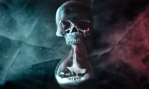 Czas ucieka, a grupa ludzi stoi przed domkiem w górach. Klimat jak w grach typu Until Dawn.