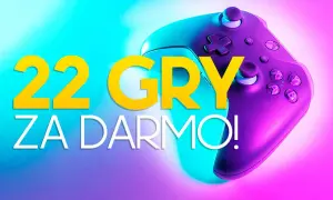 22 gry za darmo! Xboxowy kontroler w neonowych barwach zaprasza do zabawy.
