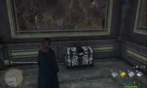 W grze Hogwarts Legacy skrzynia z okiem czeka na odkrycie.