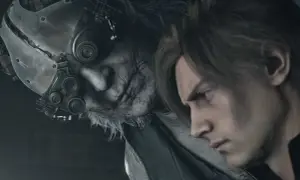 Leon S. Kennedy w konfrontacji z przerażającym przeciwnikiem w Resident Evil Re:Verse na PS4.