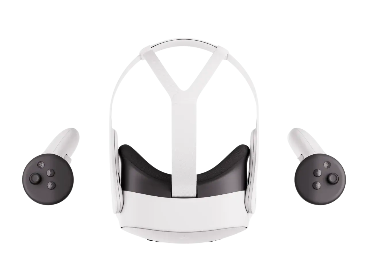Gogle VR Meta Quest 4 z kontrolerami, gotowe do zanurzenia w wirtualnej rzeczywistości.